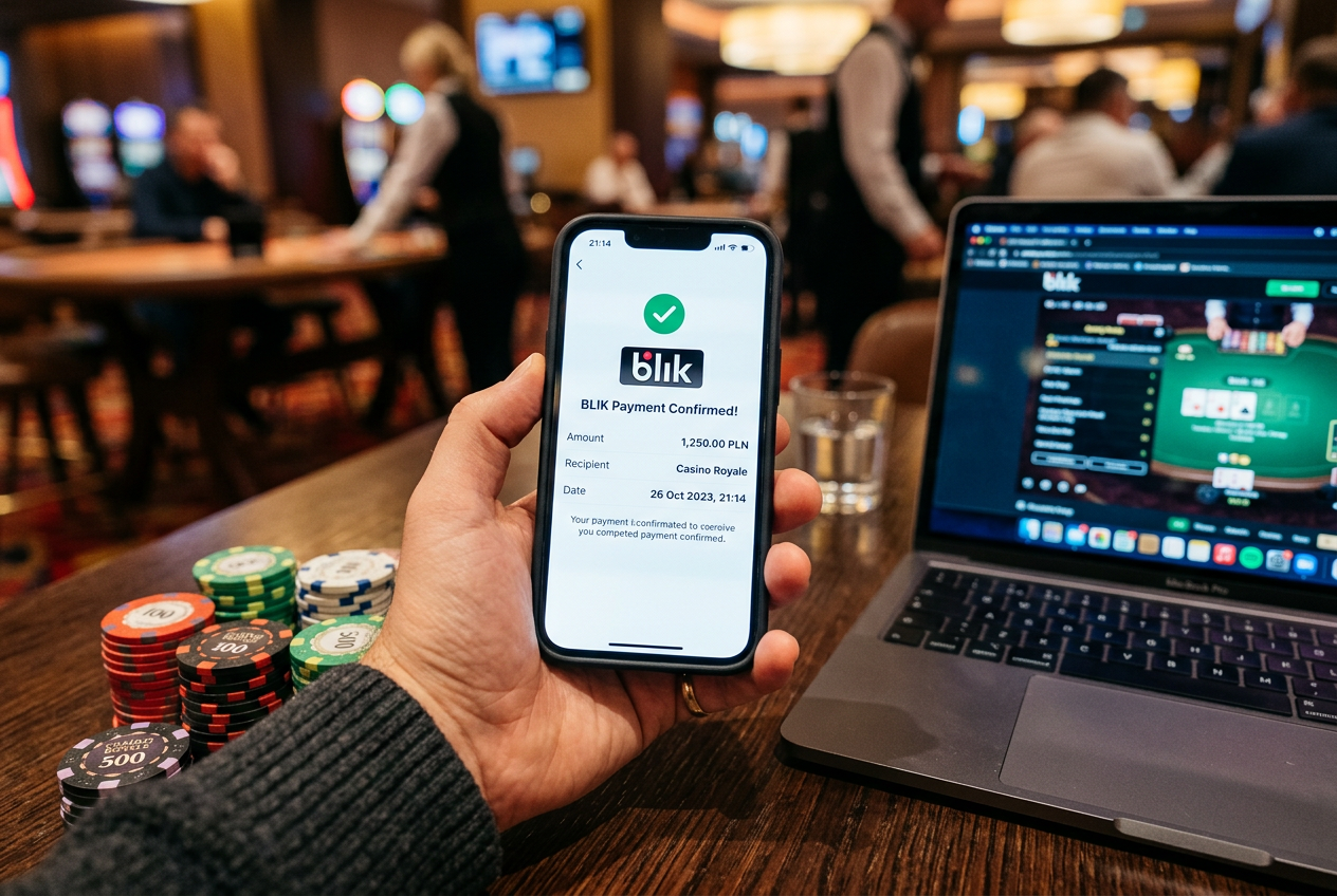 Bezpieczne płatności mobilne BLIK i krypto w kasynie online
